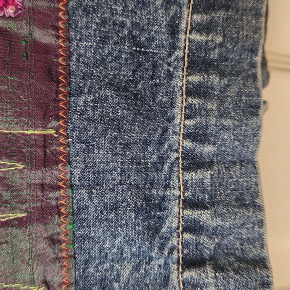 Rare Vintage Women's Custom Decorated Special Order Retro 70's JeanJacket Size S - Picture 13 of 16